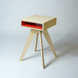 Plywood Side Table - Red