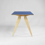 Mid Century Style Plywood Desk in Blue