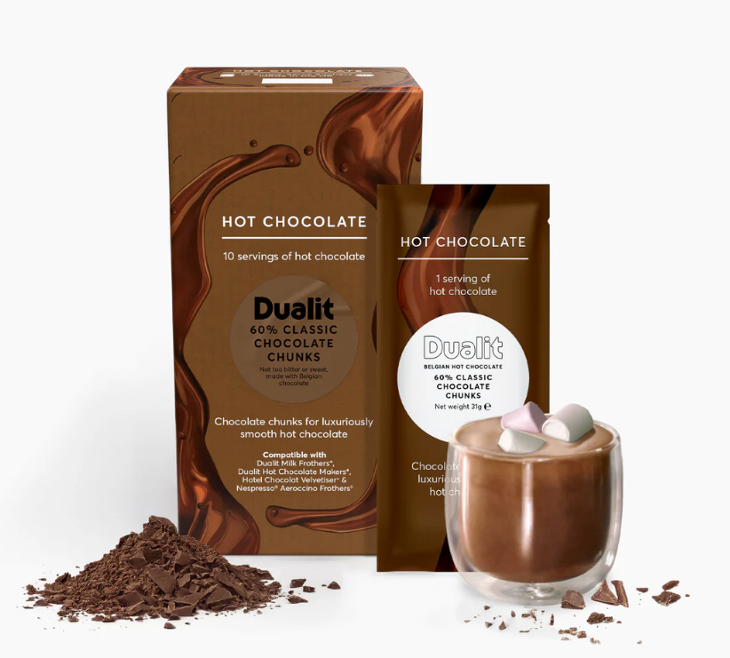DUALIT  60% Classic Chocolate Chunk Sachets 10 pack