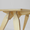 plywood dining table leg meets top design detail 