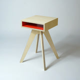 Plywood Side Table - Red 
