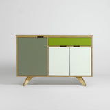 plywood sideboard - mid century style furniture - green